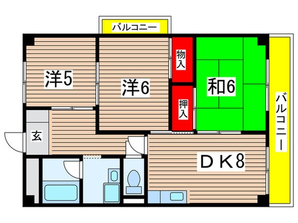 シティハイツ立花Ⅱの物件間取画像